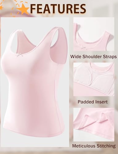 FEOYA Undershirt Tank Tops Cami Training Bras for Girls with Hipster Girls Panties 7-16Y3