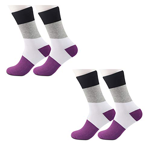 JXGZSO 2 Pairs Asexual Pride Flag Socks Ace Socks (Asexual Pride Flag Socks)
