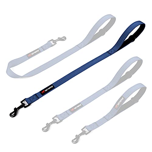 Tuff Pupper Short Dog Leash For Dog Training | 24 Inch | Perfect For Service Dog Harness & Short Training Leash | Traffic Leash Handle W/Padding | Short Leash Dog Coupler Midnight Blue #TOP5