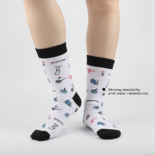 2 Pairs IVF Socks In Vitro Fertilization Gift IVF Themed Gift Infertility Treatment Gift IVF Medication Gift3