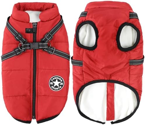 Aiboria Dog Jacket Windproof Warm Pet Fleece Coat Dog — shown in a real home setting for scale