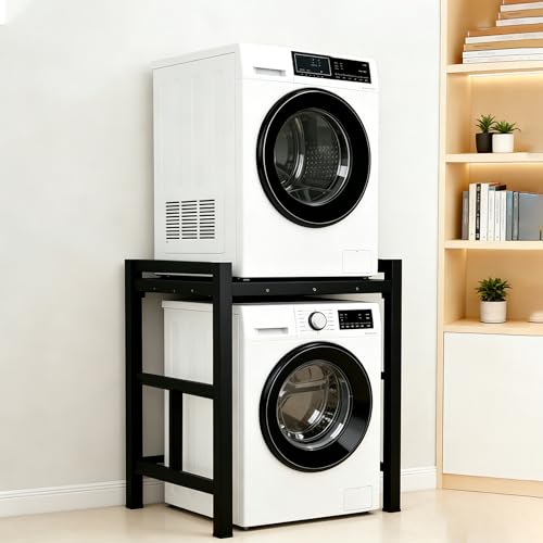 Dryer Stand Washer Dryer Stacking Rack Washing Machine Storage Rack Freestanding & Portable Tumble Dryers Stand, for Front Loader Washing Machines Carries Up to 300KG