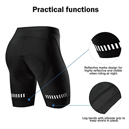 Foto von NOOYME Radlerhose gepolstert schnelltrockende Kurz elastische, mit Sitzpolster 4D Radhose Damen mit breiterem und dichterem Polster