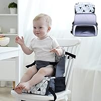 PandaEar Sitzerhöhung Stuhl Kind Hochstuhl Sitz Klappbar Baby Essen Stuhl Tischsitz Sitzkissen mit Einstellbaren Gurten für Outdoor Camping