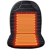 Aimery Heated Seat Covers 1 Minute Fast Heating 2 Heat Levels Seat Warmer UL Listed Black
