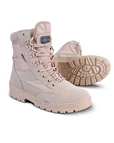 Mens Desert Army Combat Military Patrol Tan Work Lightweight Suede Leather Boot (UK 4)