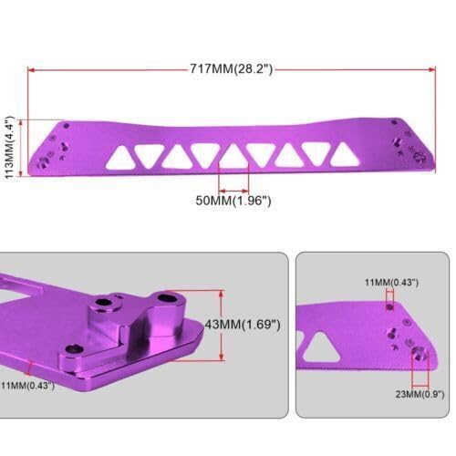 Barre d'attache EG violette et bras de commande pour Honda Civic 92-95