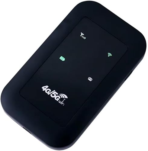 4G LTE Portable WiFi Router 300Mbps Mobile Hotspot SIM Slot | 2100mAh Battery, Connects 8-10 Devices, Plug and Play, Travel and Home Use, OLED Display Screen