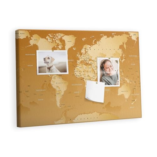 Planche horizontale liège 60x40 cm avec carte du monde pour organisation