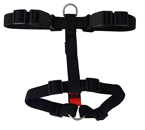 Image of Nylon H Dog Harness (L: 29-47 inch Girth, Black)