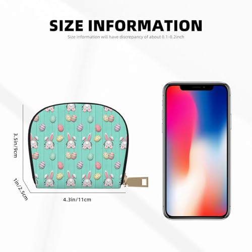 Women's Small Credit Card Blue Wooden Easter Eggs Bunny Rabbit Wallet Credit Card Holder Wallets for Men3