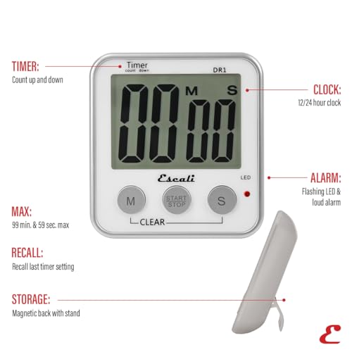 Escali timer kickstand and controls