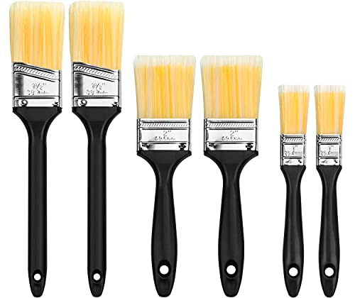 Steadmax Paint Brush Set (6 Pieces), Set Of 6 Multi-Sized Brushes, Professional Quality Painting Tool Kit, Two Sets Of 1, 1.5, And 2 Inch Brushes (Pack Of 6) #TOP11