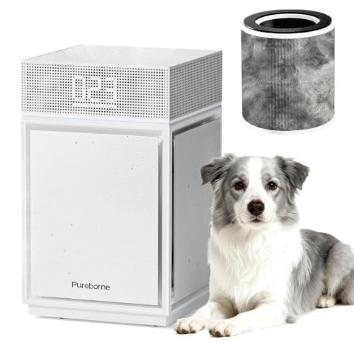 Air Purifiers for Smoke Up to 3600 Ft², Pureborne HEPA Air Purifiers for Home La...