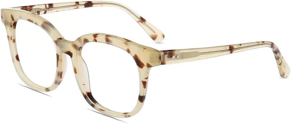Firmoo Oversized Blue Light Blocking Reading Glasses 1.75, Ivory Pattern Vintage Computer Readers Glasses for Women/Men
