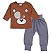 Produktbild TupTam Baby Jungen Bekleidungsset Shirt Hose Langarm, Farbe: Bär Braun/Graphit, Größe: 86
