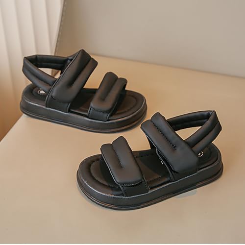 Mnplciea Girls Sandals Two Adjustable Strappy Sandals Open Toe Hook and Loop Kids Casual Summer Shoes3