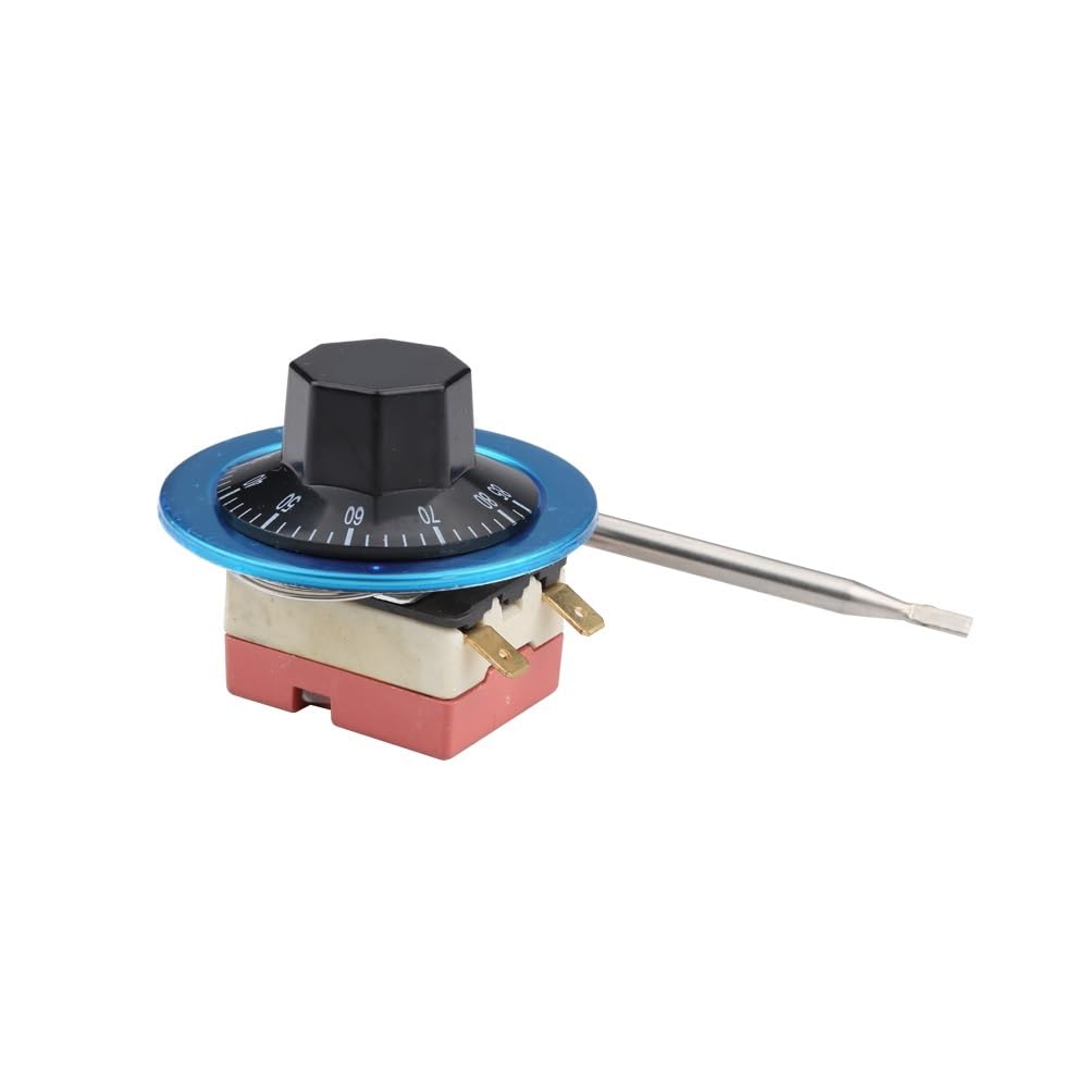 Kompatibel for 30–85 °C, NC, 2-polig, verstellbarer Knopf, Temperaturregler, Kapillar-Thermostatschalter for Ofen-Warmwasserbereiter
