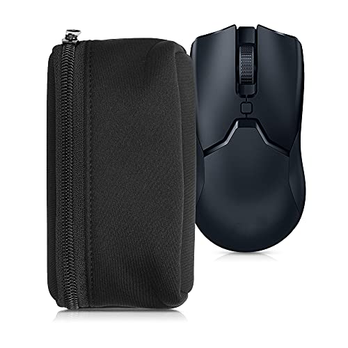 kwmobile Funda Compatible con Universal Gaming Mouse - Estuche de Neopreno con Cremallera para ratón - Carcasa en Negro