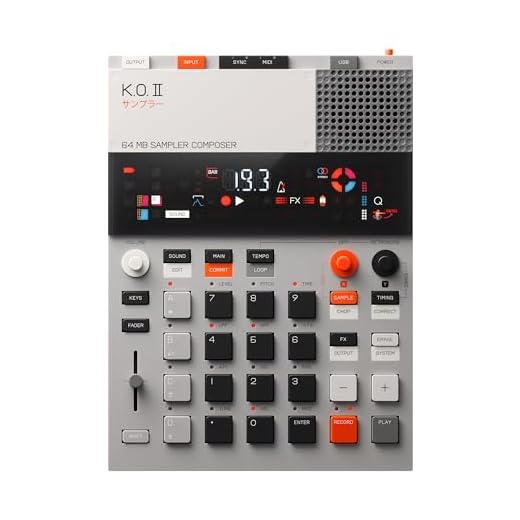 teenage engineering EP–133 K.O. II sampler, drum machine and sequencer with built-in microphone and effects