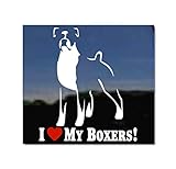 I Love My Boxers! ~ Dog Vinyl Window Dog Decal Sticker