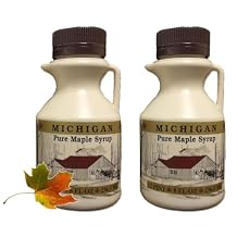 Traverse Bay Farms 100% Pure Maple Syrup 2 Bottles Grade A Amber Rich Taste Small Batch, Gluten-Free, All Natural, Made in Michigan Value Pack 2 Bottles