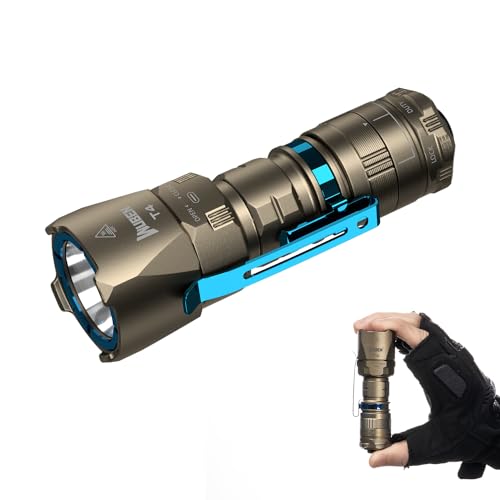 WUBEN T4 Rechargeable Torch,850 Lumens Super Bright Torches Led, 1315 FT Long Throw Flashlight, IP68 Waterproof Camping Torch for Home, Inspection,Emergency, Hiking,Work