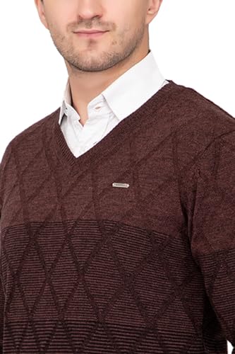 Image of GODFREY V Neck Full Sleeve Sweater for Man Winter Pullover