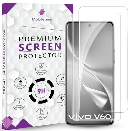 Image of 2 Pack Unbreakable Membrane Screen Protector Guard Compatible For Vivo V60 5G, 6.77 Inch | Hydrogel Membrane Ultra Smooth Touch, fingerprint working with installation kit and guide