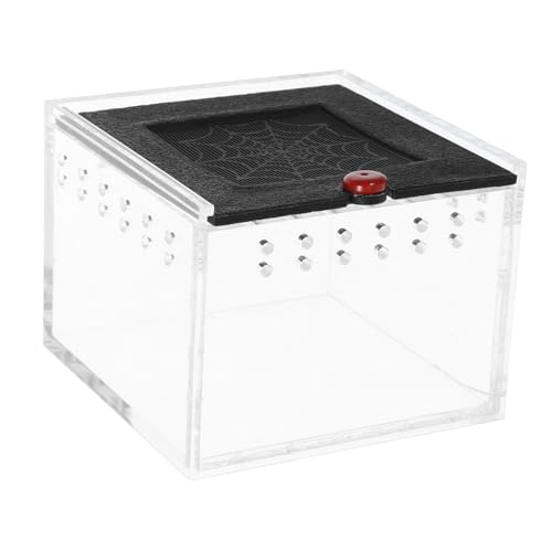 MERRYHAPY 1個 ボックス 爬虫類の餌箱 テラリウム クレステッドゲッコー アク