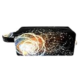 Tamaño: 21 x 8 x 9 cm Bolsa de aseo colgante de viaje, organizador de cosméticos para mujeres y niñas, patrón de cruce abstracto
