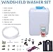 12V Universal Car Windshield Washer Pump System with Jet Button Switch 160186 Reservoir Tank Bottle Kit Universal Windshield Washer Kit