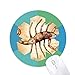 Produktbild November Oktober Scorpion Constellation Zodiac Round Rubber Blue Snowflake Maus Pad