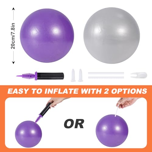 Anel de Pilates Círculo e Conjunto de Bola de Pilates, Anel de Pilates Círculo Mágico de 30,5 cm e 3