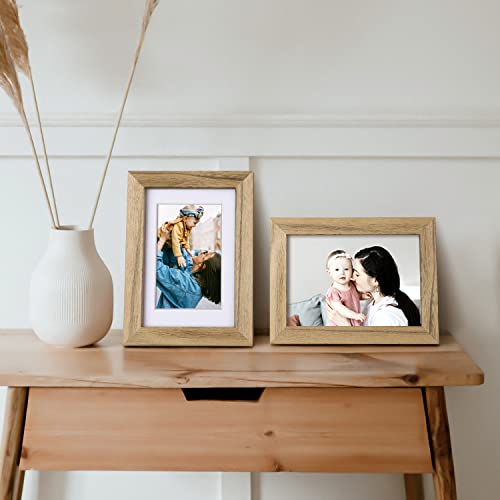 EGOFINE 6x4 Photo Frames Set of 4, 100% Solid Wood Frames with Acrylic Glass - Image 4