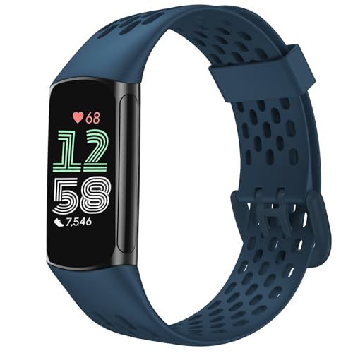 Fitbit Charge 6 �Ή� �����p�o���h �V���R���� �\�t�g�o���h Charge 6 �o���h �ʋC�o���h �h���X�|�[�c�o���h�����p ���v�X�g���b�v For Fitbit Charge 6 �Ή� �����T�C�Y�j�����p (�l�C�r�[�u���[)