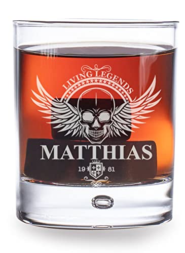 AIGAT 1 vaso de whisky personalizado como gran idea de regalo para hombres, regalo de padrino de boda, tamaño 280 ml