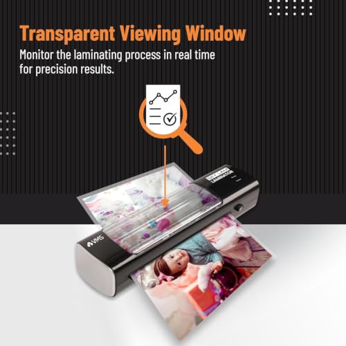 Image of VMS Skylam A4 Lamination Machine | Hot Lamination | 3-5 Min Warm-Up | Transparent Window | Jam Release Button | Photos, ID Cards, Documents & Certificates