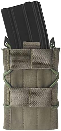 Mag Pouch Holder 5.56mm Rifle Magazine Pouches Adjustable Universal Single Mag Holster (Olive)