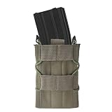 Mag Pouch Holder 5.56mm Rifle Magazine Pouches Adjustable Universal Single Mag Holster (Olive)