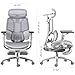 Hbada E3 Ultra Ergonomic Chair, with 3-Zone Dynamic Lumbar Support, 360° Mechanical Armrests, 4D Adjustable Headrest, Aluminum Alloy, Premium Mesh Chair, Grey