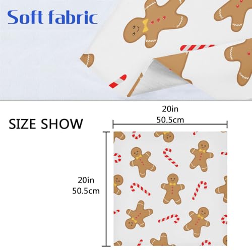 Servilletas de Tela YETTASBIN Gingerbread Man Set x6 50.5 cm miniatura 7