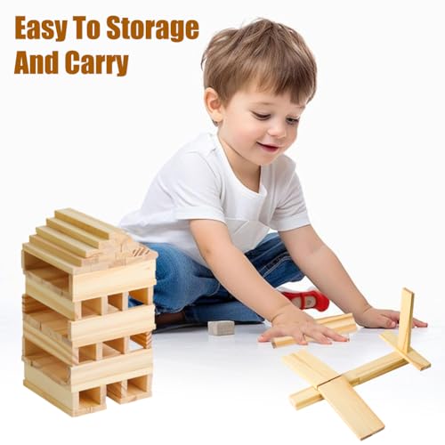 Umllpet Bastelholz Klötzchen, 21x70x105mm Holzbausteine Bastelklötzchen Hölzchen Stäbchen Holzstäbchen zum Basteln für DIY Projekt, Heimwerkerprojekte, Deko, Ostergeschenk für Kinder