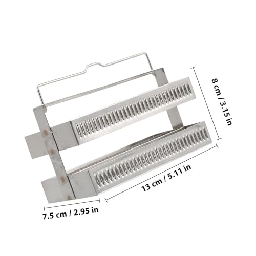 Support coulissant pour microscope et 60 lames de laboratoire en acier argenté