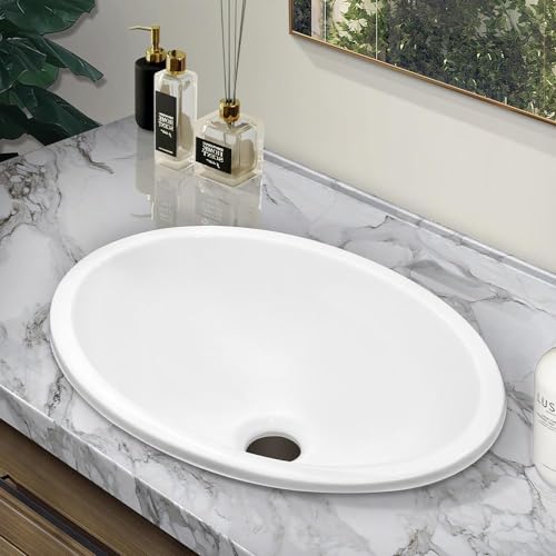 Cuba Pia para Banheiro Oval Sophia Branco