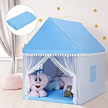 SANGANI Kids Theme Play Theme Tent House for Kids 3-13 Year Old Kids Girls and Boys,Plan Blue