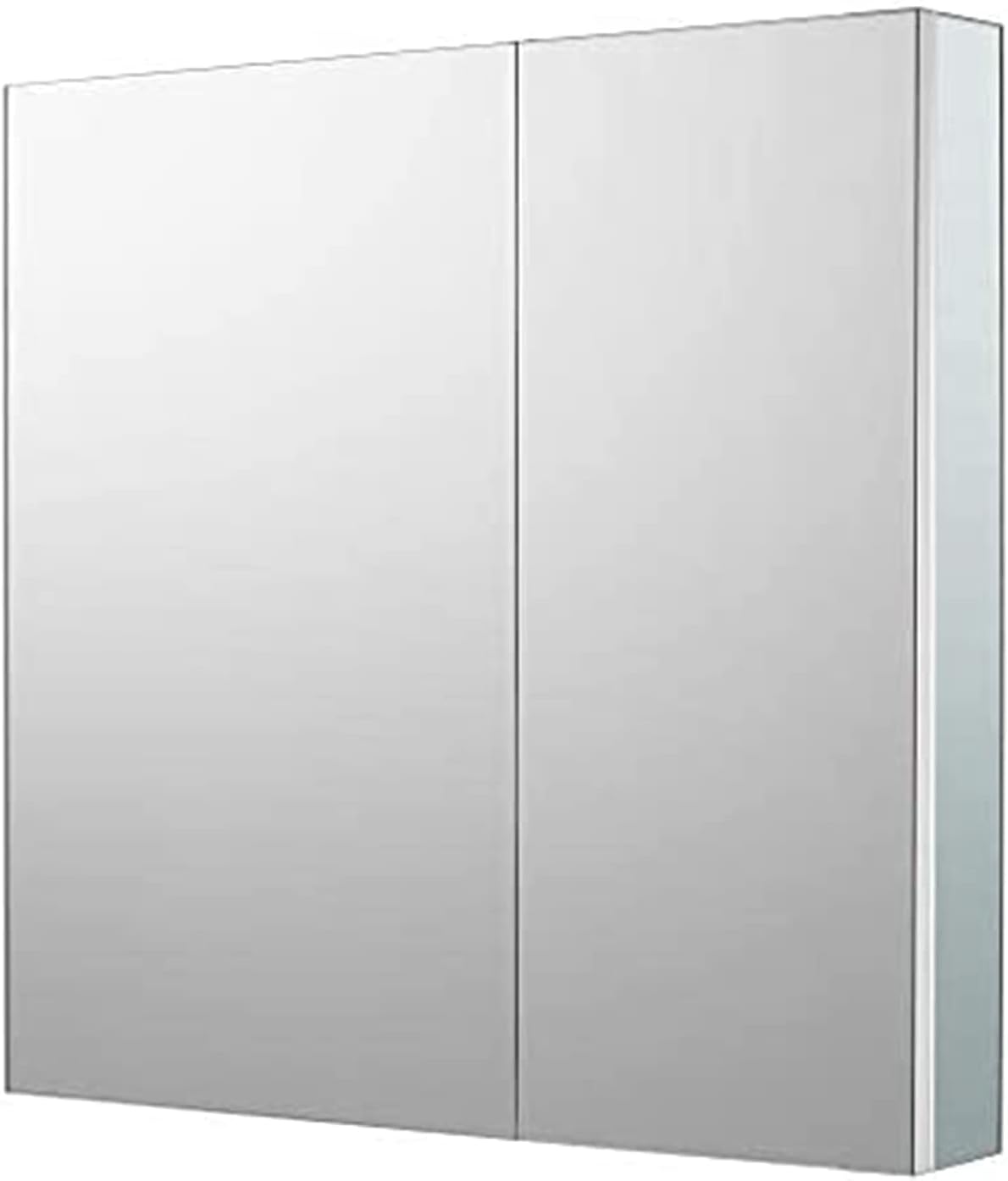 Sunrosa Aluminum Bathroom Medicine Cabinet with Mirror Door, 48" x 27.5", 3-Door Wall-Mounted & Recessed Bathroom Medicine Cabinet Organizer