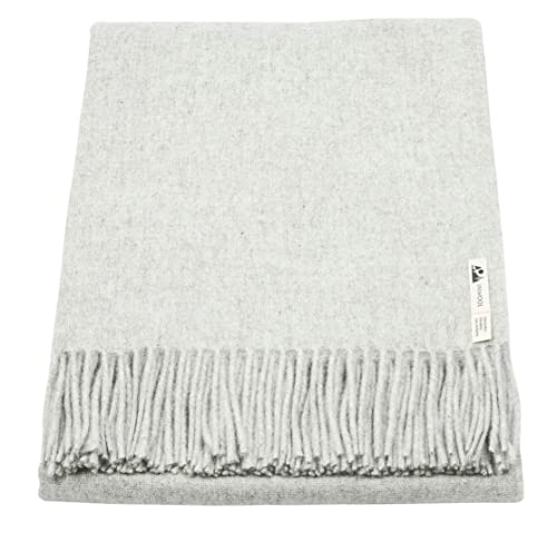 Generisch Manta de Alpaca 150x200 cm Gris Claro