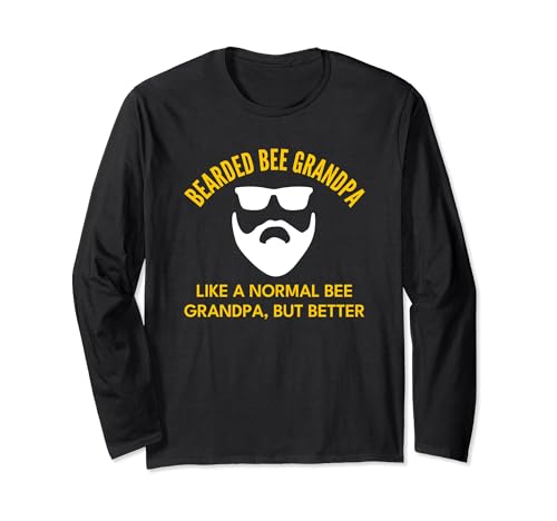 Bee Grandpa the Bee Guy Beekeeper Beekeeping Bearded Long Sleeve T-Shirt