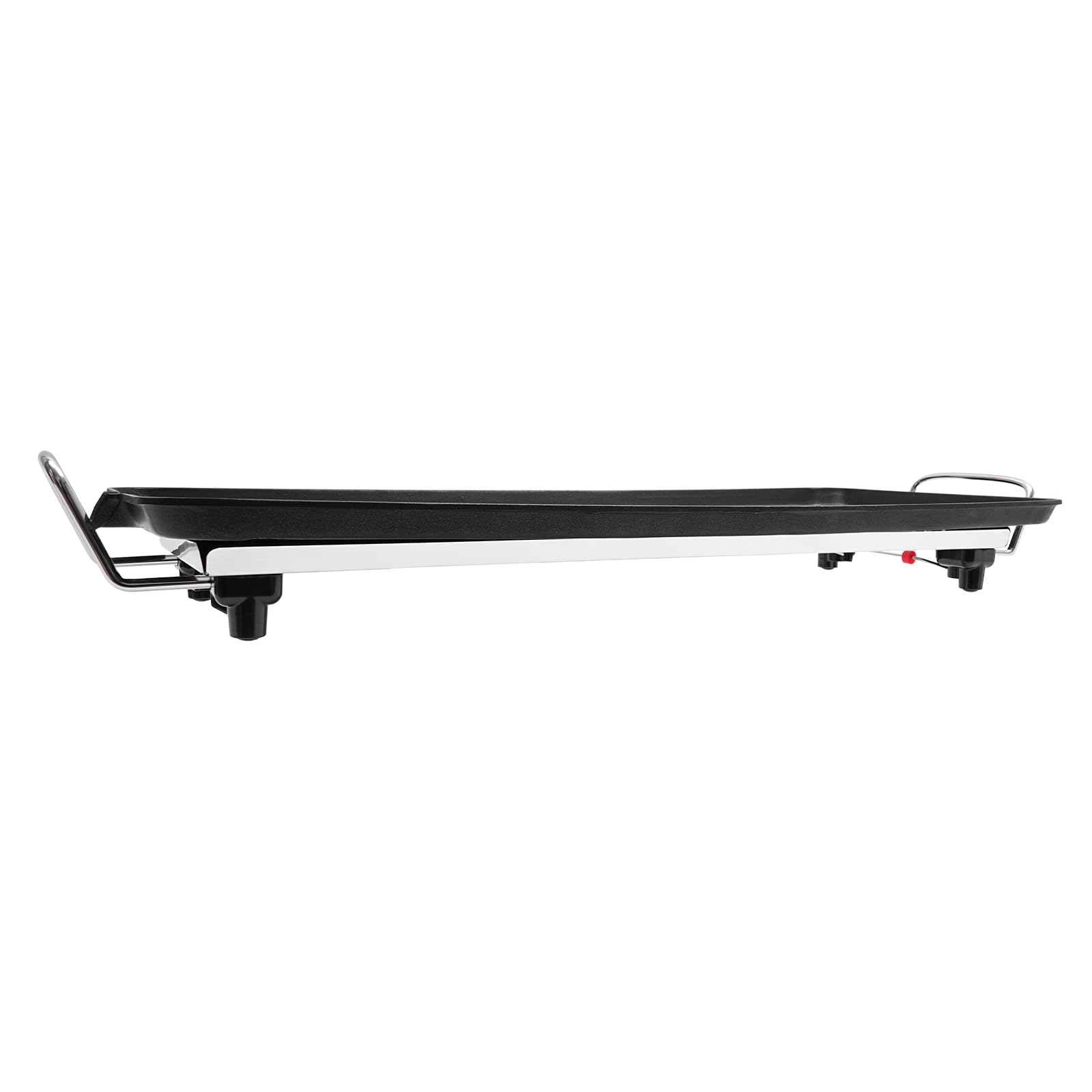 Teppanyaki - Griglia elettrica da tavolo con rivestimento antiaderente, superficie extra grande con beccuccio di raccolta dell'olio, per 1-6 persone, per esterni, campeggio, cortile, 68 x 28 cm